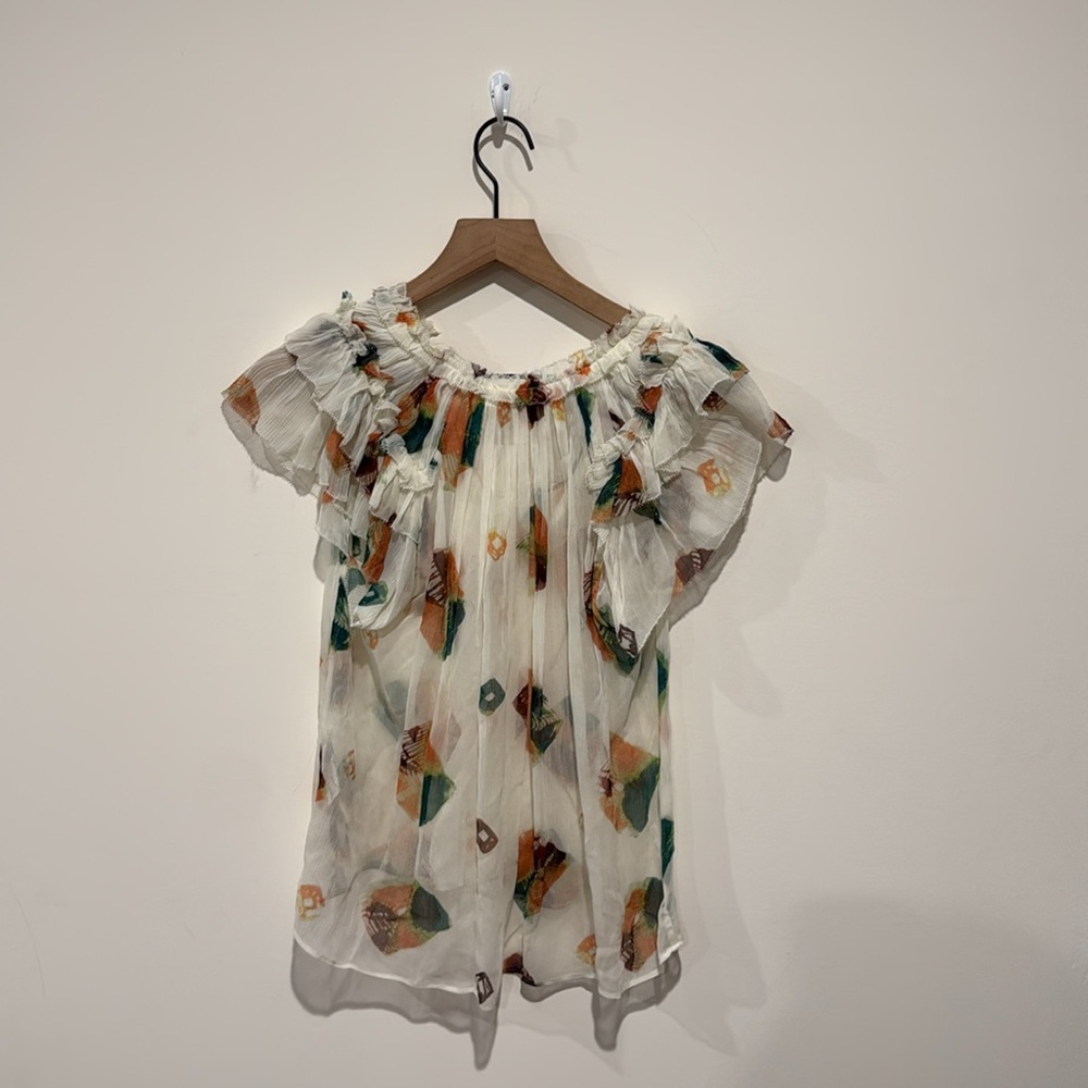 NEW • Ulla Johnson • Women’s Marilyn Blouse Printed
White / Brown 2 / Small - Picture 4 of 4